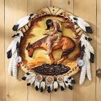 Design Toscano End of The Trail Native American Wall Sculpture, Full Color