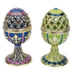 Design Toscano Jeweled Trellis Faberge-Style Enameled Egg Collection: Set of Two