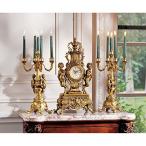 Design Toscano Inc Chateau Beaumont Grand Clock and Candelabra Ensemble