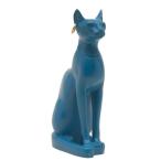 ClassicalブルーBastet Cat Statue with Earring ? Made in Egypt and Packaged in Decorative Hieroglyp