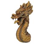 中華風ドラゴン 火龍(ファイヤー・ドラゴン)龍 彫像 壁掛け 中国インテリア彫刻/ Design Toscano The F