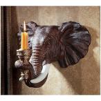 象の頭部 壁掛けキャンドルホルダー燭台　ゾウオブジェ/Design Toscano Elephant Sculptural Wall Sconce