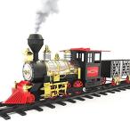 MOTA Classic Holiday Christmas Train Set with Real Smoke - Authentic Lights, and Sounds - A Full S