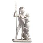 ギリシャ神 アレスと女神アフロディーテ 大理石風彫像  高さ 最大38ｃｍ /15" Nude Greek God Ares and G