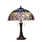 Chloe Lighting CH33381VB16-TL2 Grenville Tiffany-Style Victorian 2 Light Table Lamp 16-Inch Shade