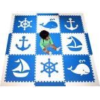 SoftTiles SoftTiles Nautical Ocean Theme Kids Interlocking Foam Playmat With Sloped Edge Pieces La