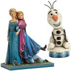 Jim Shore Disney's Frozen Anna/Elsa &amp; Olaf Snowman Resin Figurines　アナと雪の女王　アナ・エルサ/