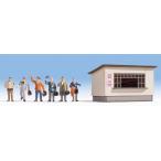 Nochノッホ12020　駅のホームで電車を待つ人たち【HO人形】【塗装済み】【ジオラマ小物】