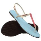 Havaianas Women You Rio Flip Flops's T-Strap Sandals - Blue Water, 7
