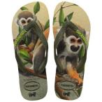 Havaianas Women IPE Flip Flops - Monkey Sandals - Sand Grey/Moss, 7/8