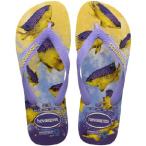 ショッピングhavaianas Havaianas Women Conservation International Flip Flops - Fish Print Sandals - Lemon Yellow, 7/8