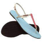 Havaianas Women You Rio Flip Flops - Women's T-Strap Sandals - Blue Water, 10W - 8M