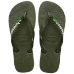 Havaianas Women's Brazil Logo Flip flops - Spring and Summer Sandals for Women - Moss, 11/12W - 9/10M