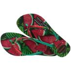 Havaianas Women Slim Summer Flip Flops, Watermelon Print Sandals, Tropical Green, 9/10W, 7/8M
