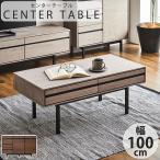 ショッピングローテーブル ローテーブル リビングテーブル テーブル 机 ソファーテーブル 収納棚 小物入れ モダン シンプル おしゃれ 幅100cm 引き出し2杯付き センターテーブル 2色対応