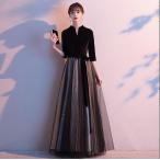 【B】ブライダルイブニングドレス ロングドレス レースドレス 宴会ドレス  ホストコスチューム パーティドレス