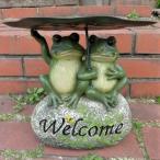 カエルの置物 かえるウエルカムストーン Ｎ１２２５１ 動物 置物 玄関 オブジェ ガーデン オーナメント ガーデニング ガーデンオブジェ アニマル