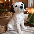 ショッピングダルメシアン 犬の置物 ダルメシアン ＫＣ３１３２ 加藤工芸 磁器 ビンテージ 日本製 本物志向 ガーデン 庭 マスコット オーナメント オブジェ
