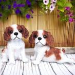 ショッピング置物 犬の置物 キャバリア兄弟２品セット N１５７２５ いぬ イヌ 動物 オーナメント ガーデン インテリア 雑貨 庭 ガーデンマスコット