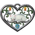 ハートの中のネコ　オーナメント