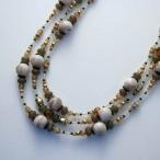 アヴェ・カプリース AVE CAPRICE イタリア ・ ミラノ ベネチアンガラス ・ ネックレス トレブラウンカラー