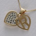 Yahoo! Yahoo!ショッピング(ヤフー ショッピング)ゴールド イニシャルペンダント クリスタルハート R