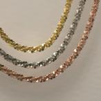 Yahoo! Yahoo!ショッピング(ヤフー ショッピング)シルバー ネックレス シルバー アクセサリー クリスクロス調 43cm ホワイトゴールドカラー