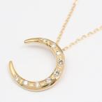 Yahoo! Yahoo!ショッピング(ヤフー ショッピング)18金 ネックレス イエローゴールド ダイヤモンド ペンダント ニュームーン 三日月 K18