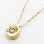 Yahoo! Yahoo!ショッピング(ヤフー ショッピング)10金 K10 イエローゴールド ダイヤモンド 0.04ct ペンダント アズキチェーン 涙のしずく