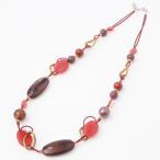 ベネチアングラス アヴェカプリース AVE CAPRICE イタリア ミラノ MILANO レッド ブラウン ベネチアンガラス ネックレス 赤 茶色 パッションレッド