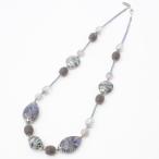 アヴェ カプリース AVE CAPRICE イタリア  ミラノ MILANO ブルー グレー ベネチアンガラス ネックレス 青 灰色 ミステリーブルー ベネチアングラス