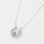 Yahoo! Yahoo!ショッピング(ヤフー ショッピング)10金 ホワイトゴールド K10WG ネックレス アズキチェーン アクアマリン 馬蹄 バテイ ペンダント 3月誕生石 ブルーカラー