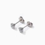 純チタン PURE TITANIUM MARE マーレ ピアス 5mm ダイヤモンド カラー プラチナ イオンコーティング 敏感肌 アレルギー クリックポスト便対応