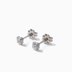 純チタン PURE TITANIUM MARE マーレ ピアス 4mm ホワイト ダイヤモンド カラー プラチナ クリックポスト便対応