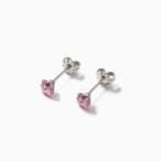 純チタン PURE TITANIUM MARE マーレ ピアス 4mm ピンク ダイヤモンド カラー クリックポスト便対応