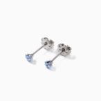 【クリックポスト便対応】純チタン PURE TITANIUM MARE マーレ ピアス 3mm ブルー・ダイヤモンド カラー
