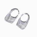 Yahoo! Yahoo!ショッピング(ヤフー ショッピング)軽くて優しい アクリル製 ペアー グレーカラー イヤーカフ イヤークリップ イヤリング