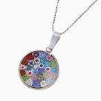 ショッピングイタリア イタリア製 ベネチアンガラス ペンダント 15mm ミレフィオリ【クリックポスト対応】