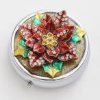 Yahoo! Yahoo!ショッピング(ヤフー ショッピング)ジュエリーケース ピルケース 薬入れ母の日 12月 ポインセチア 花