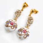 Yahoo! Yahoo!ショッピング(ヤフー ショッピング)イタリア製 ベネチアンガラス ピアス ワンピース ホワイト CHIARA by INES キアラ デザイン