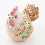 はなことり 鳥 ピンク ミニジュエリーケース ジュエリーボックス 宝石箱 クリスタルガラス