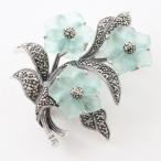 Yahoo! Yahoo!ショッピング(ヤフー ショッピング)プランダ社 シルバー925 ブローチ緑 グリーン 花 フラワー