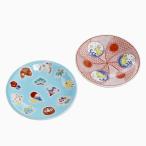 日本製 九谷焼 久谷五彩 陶器 陶磁器  お皿 縁起小皿 食器 和食器 ペアセット 2枚セット 12cm うさぎ 縁起物 お洒落 記念日 お祝い クリックポスト便対応