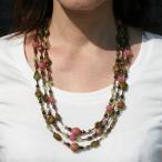 ベネチアンガラス ネックレス 3連 �