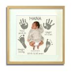  baby memorial фото парусина panel из дерева сумма ввод дерево рама отпечаток руки * отпечаток ноги ввод обе родители к подарок симпатичный название inserting подарок празднование рождения 