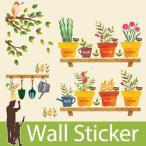 ウォールステッカー 花 木 植物 鳥 おしゃれ かわいい 北欧 両面印刷 キッチン 窓 ガラス ベランダ 子供部屋 リビング インテリア シール のり付き 宅C