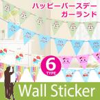 ガーランド 誕生日 飾り付け ピンク ブルー 格安 パーティー 女の子 男の子 ハッピーバースデー ペーパー 全6種類 デコレーション 装飾 かわいい y5