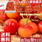 ショッピングさくらんぼ 産地直送 さくらんぼ 訳あり 佐藤錦  1kg Mサイズ 山形県産 自宅用 東根 露地栽培 家庭用 酸味と高い糖度が魅力の爽やかな味 鮮度抜群のギフトフルーツ