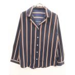 DHOLIC(ディーホリック)ストライプシャツ 長袖 紺/白 レディース　Aランク