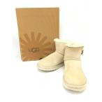 UGG(アグ)ミニベイリーボタンショートブーツ ベージュ レディース　Bランク　25 [委託倉庫から出荷]
